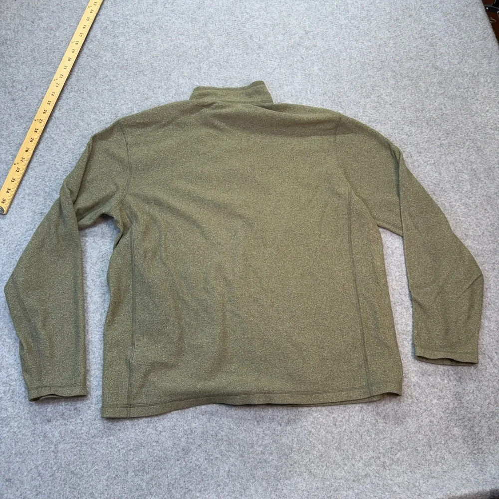 The North Face 1/4 Zip Fleece Pullover Men's Large Green Lightweight Sweater‎
